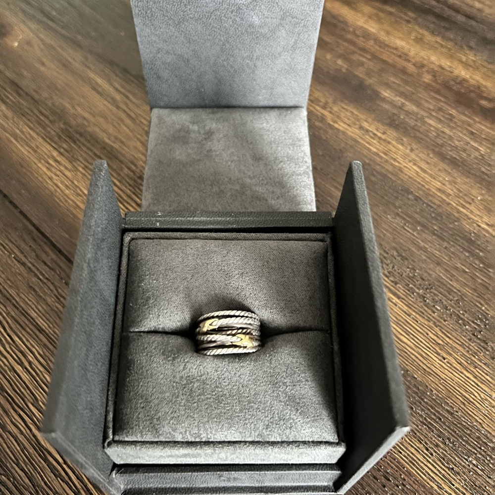David Yurman Silver and Gold Ring
